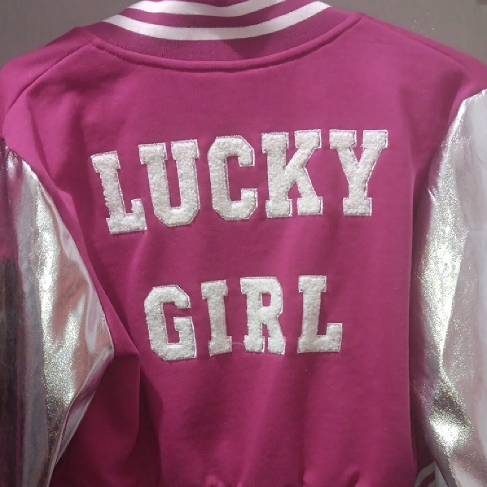 Pink and Silver 'Lucky Girl' Jacket